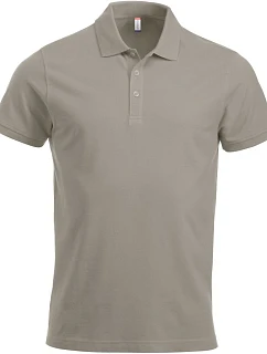 Classic S/S Pánské piqué polo z těžké bavlny silver model 22457084 - Clique