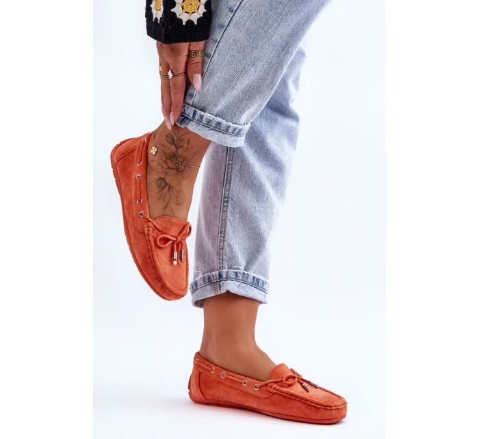 Semišové Mokasíny Oranžové model 21625479 - Boto