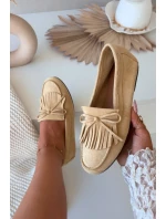 Dámské mokasíny s třásněmi Žluté Janelisse