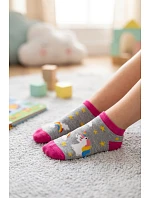 Dětské kotníkové ponožky Jednorožec šedé Dětské kotníkové ponožky Jednorožec šedé