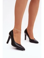 Dámské eko-kožené lodičky Sergio Leone – černé