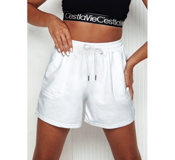 Dámské teplákové šortky white Dstreet model 21979506 - FashionStreet