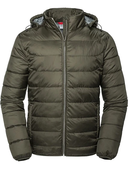 Russell Athletic 440M Pánská Nano bunda s kapucí 10.440M dark olive Russell Athletic 440M Pánská Nano bunda s kapucí 10.440M dark olive