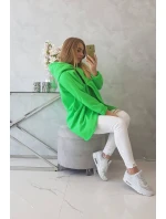 Bluza z krótkim suwakiem zielony neon