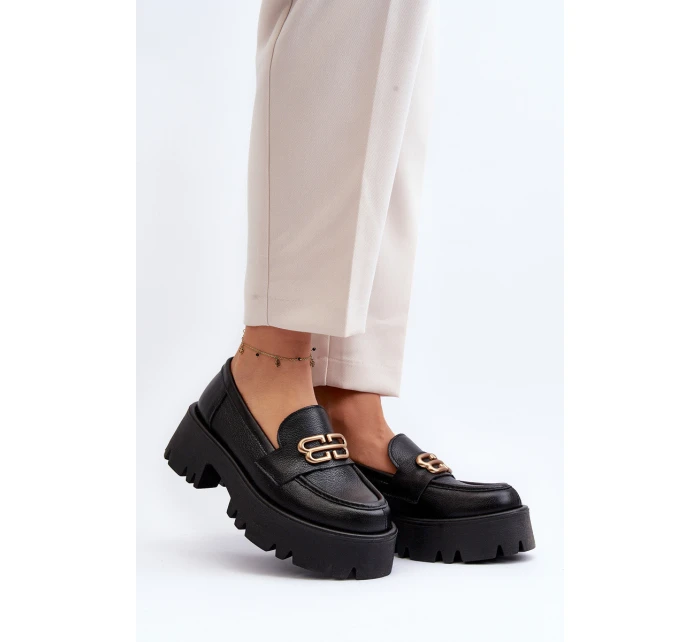 Zazoo 20164 Dámské Mokasíny Z Pravé Kůže Černé