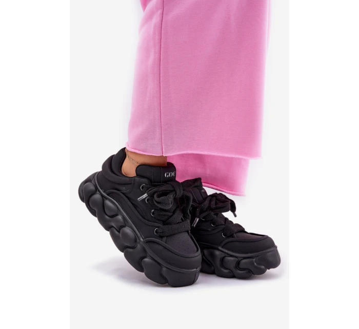 Dámské Kožené Tenisky Na Masivní Platformě GOE RR2N4044 Černé