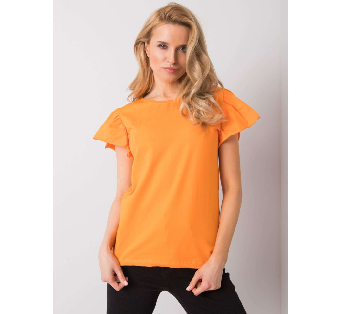 Oranžové dámské bavlněné tričko