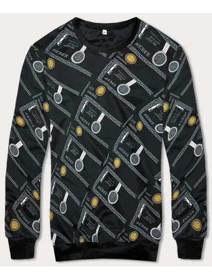 Černá pánská mikina s potiskem model 18416116 - J.STYLE