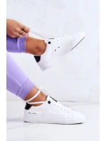 Kožené tenisky Big Star JJ274211 bílé a Černá