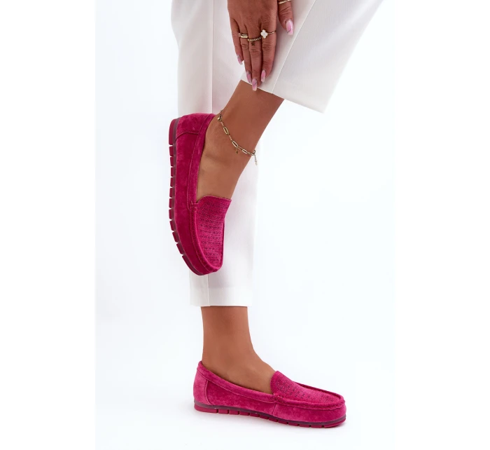 Dámské semišové mokasíny model 21659556 - S.Barski Dámské semišové mokasíny model 21659556 - S.Barski