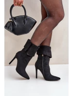 Boty Na Podpatku S Svrškem Černé model 21681102 - Boto Boty Na Podpatku S Svrškem Černé model 21681102 - Boto