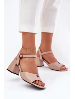 Sandály na podpatku model 213185 Step in style