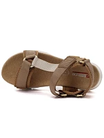 Dámské sportovní sandály na platformě camel Artiker 58C1231