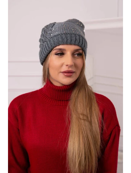 Dámská čepice Amira K359 tmavě šedá Dámská čepice Amira K359 tmavě šedá