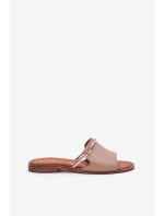 Kožené Pantofle Tmavě Béžové Lewski Shoes model 21682423 - Boto Kožené Pantofle Tmavě Béžové Lewski Shoes model 21682423 - Boto