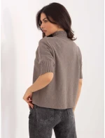 Sweter MI SW model 21807951 ciemny bezowy - FPrice Sweter MI SW model 21807951 ciemny bezowy - FPrice