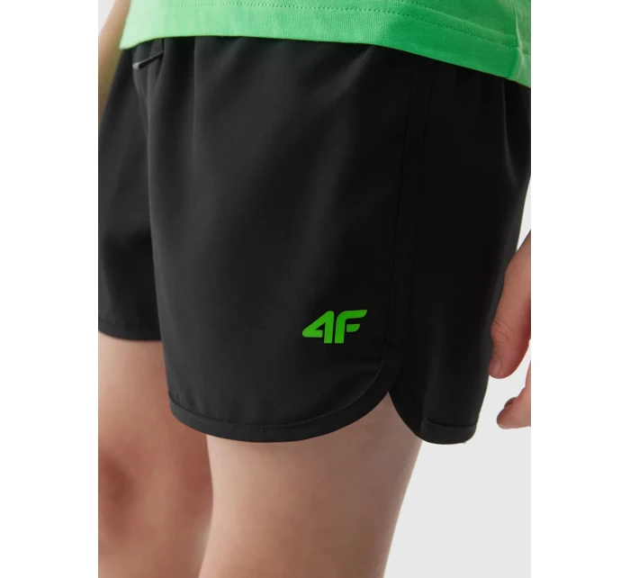 Chlapecké plážové šortky 4F - černé Chlapecké plážové šortky 4F - černé