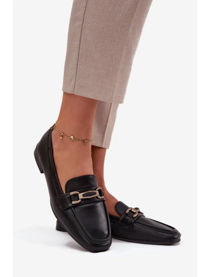 Dámské loafers polobotky s ozdobou Priscelle – černé