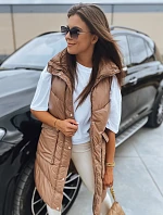 Dámská prošívaná vesta MARIEL camel FashionStreet TY3016