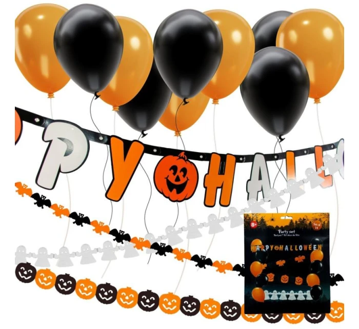 DEKORATIVNÍ SADA HAPPY HALLOWEEN 14 POLOŽEK