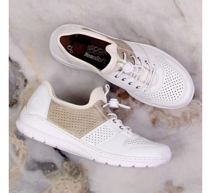 Pohodlná polobotka W model 22033528 bílá - Rieker