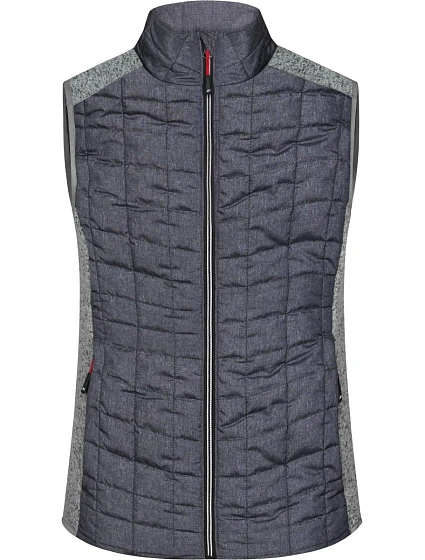 Daiber JN 739 Dámská pletená hybridní vesta 02.0739 light melange/anthracite melange Daiber JN 739 Dámská pletená hybridní vesta 02.0739 light melange/anthracite melange