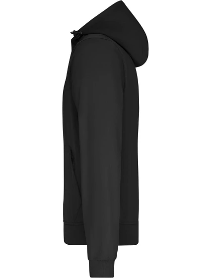 JN 1146 Pánská 2vrstvá softshellová bunda s kapucí model 22530566 black/black - Daiber