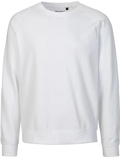 Neutral O 63001 Unisex raglánová mikina z bio bavlny 77.6301 white