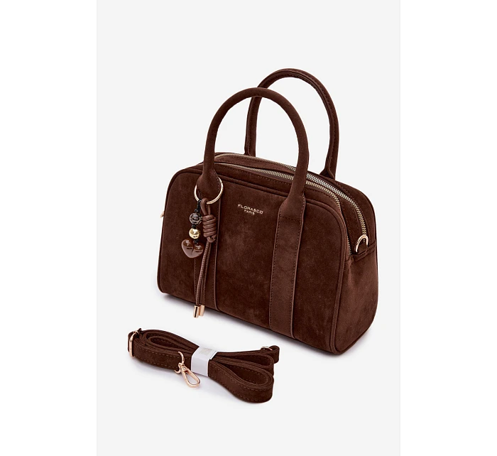 taška z eko semiše hnědá model 22111550 - Flora&Co