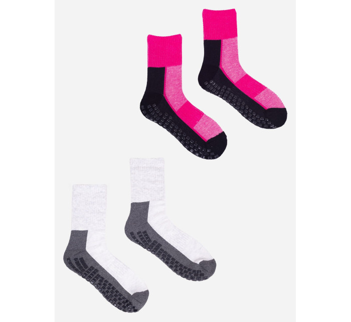 Yoclub Ponožky do půli lýtek s ABS 2-pack SKA-0131U-AA0A-001 Multicolor