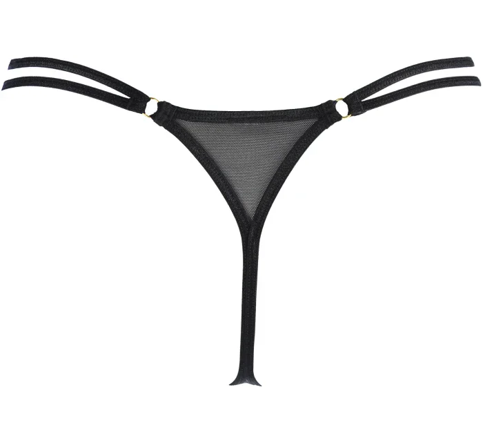 Provázek V-10408 černý/ motiv "pantera" - Axami