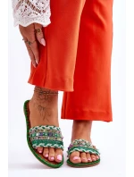 Dámské zdobené pantofle Zelene Bellisa Dámské zdobené pantofle Zelene Bellisa
