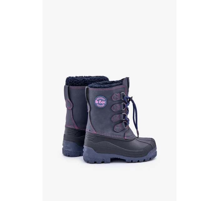 Vysoké Teplé Dětské Sněhule se Stahováním Lee Cooper LCJ-24-44-2843K Modré