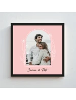 Plakát v rámu - čtverec 20x20 - květinové ohraničení 