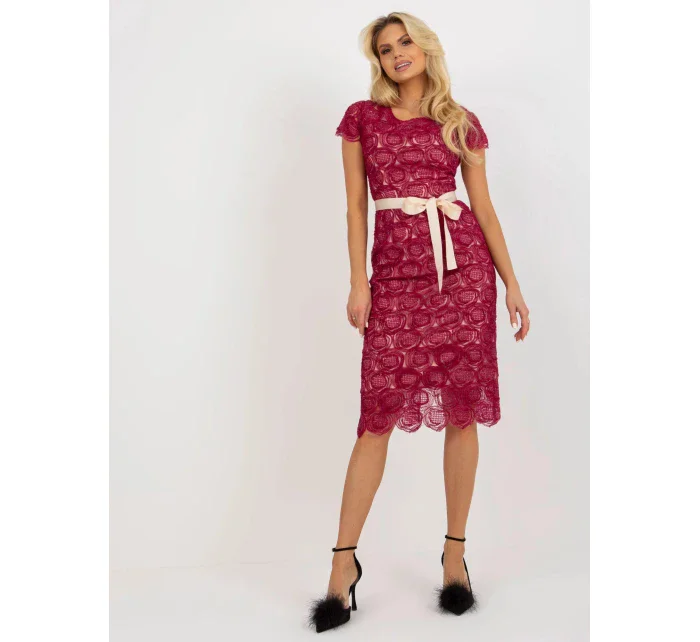 Dámské šaty LK SK 507365 kaštanové - Lakerta Dámské šaty LK SK 507365 kaštanové - Lakerta