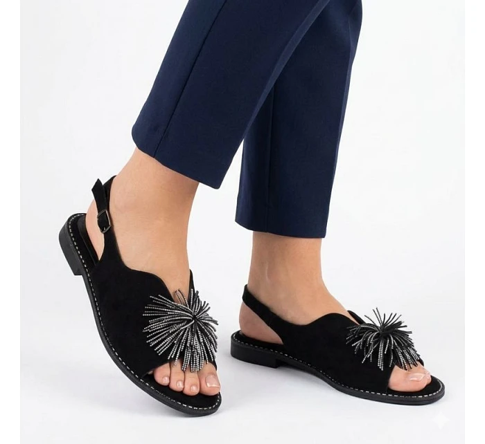 Dámské sandály s flitry černé model 22072412 - Potocki