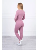 Sada se záhybem na blůze tmavě růžová