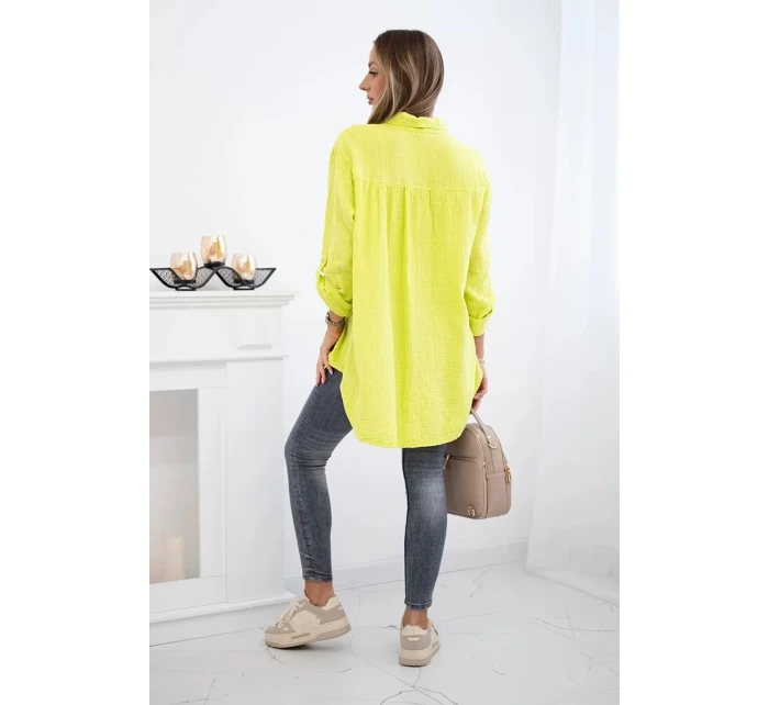 Bavlněná mušelínová košile kiwi Bavlněná mušelínová košile kiwi