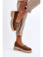 Zazoo 3429 Zamszové Dámské Mokasíny S Ozdobou Hnědé