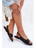 Dámské Sandály Na Ploché Podešvi Černé Weanise Dámské Sandály Na Ploché Podešvi Černé Weanise