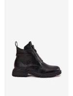 Zateplené dámské boty na zip s ozdobným detailem Černé model 21708398 - Boto Zateplené dámské boty na zip s ozdobným detailem Černé model 21708398 - Boto