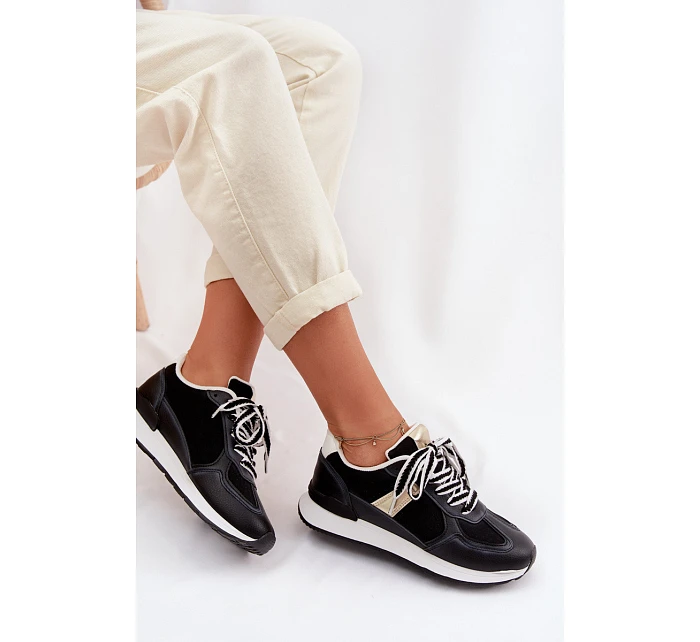 Dámské tenisky z eko kůže Černé Kelira