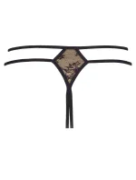 Tanga Peanut tarte V-7848 černá/béžová - Axami