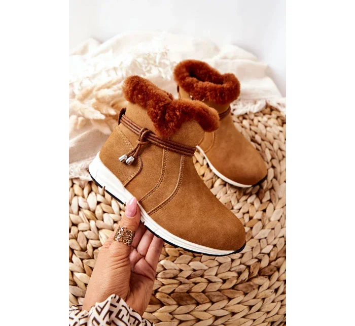 Children's Snow Boots With Fur Big Star BB374058BS Camel Children's Snow Boots With Fur Big Star BB374058BS Camel