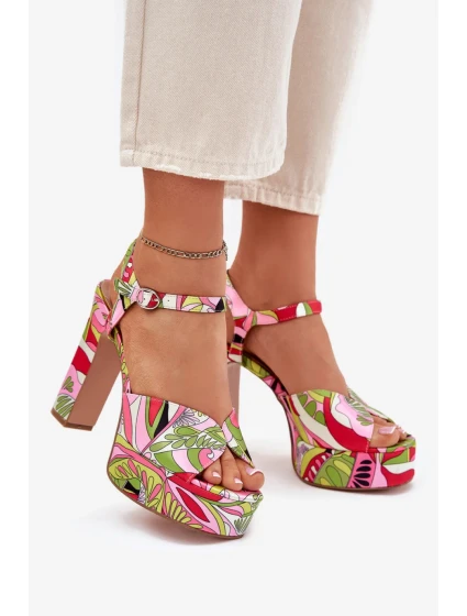 Sandály na podpatku model 214389 Step in style Sandály na podpatku model 214389 Step in style