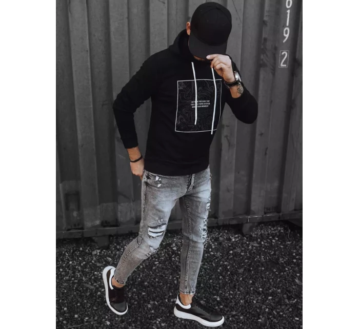 Pánská černá mikina model 21966823 - Dstreet