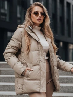 Dámská prošívaná bunda HIMES béžová FashionStreet TY4243