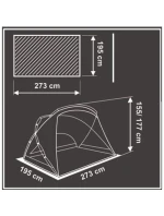 XXL PLÁŽOVÝ A ZAHRADNÍ STAN 273X195X175/155CM XXL PLÁŽOVÝ A ZAHRADNÍ STAN 273X195X175/155CM