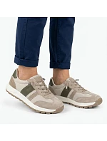 Pánské béžové kožené sportovní polobotky model 22060603 - Big Star