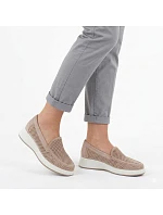 Dámské ažurové boty na platformě nude Sergio Leone MK097H